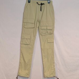 American Stitch Tan Neutral Nylon Multi Pocket Pants size Small